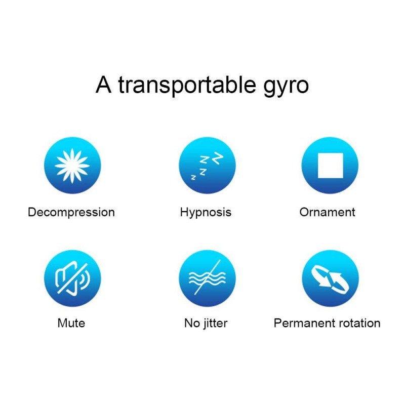 Fidget Spinner Roterende Kugle Sfærisk Gyro 45mm - Sort