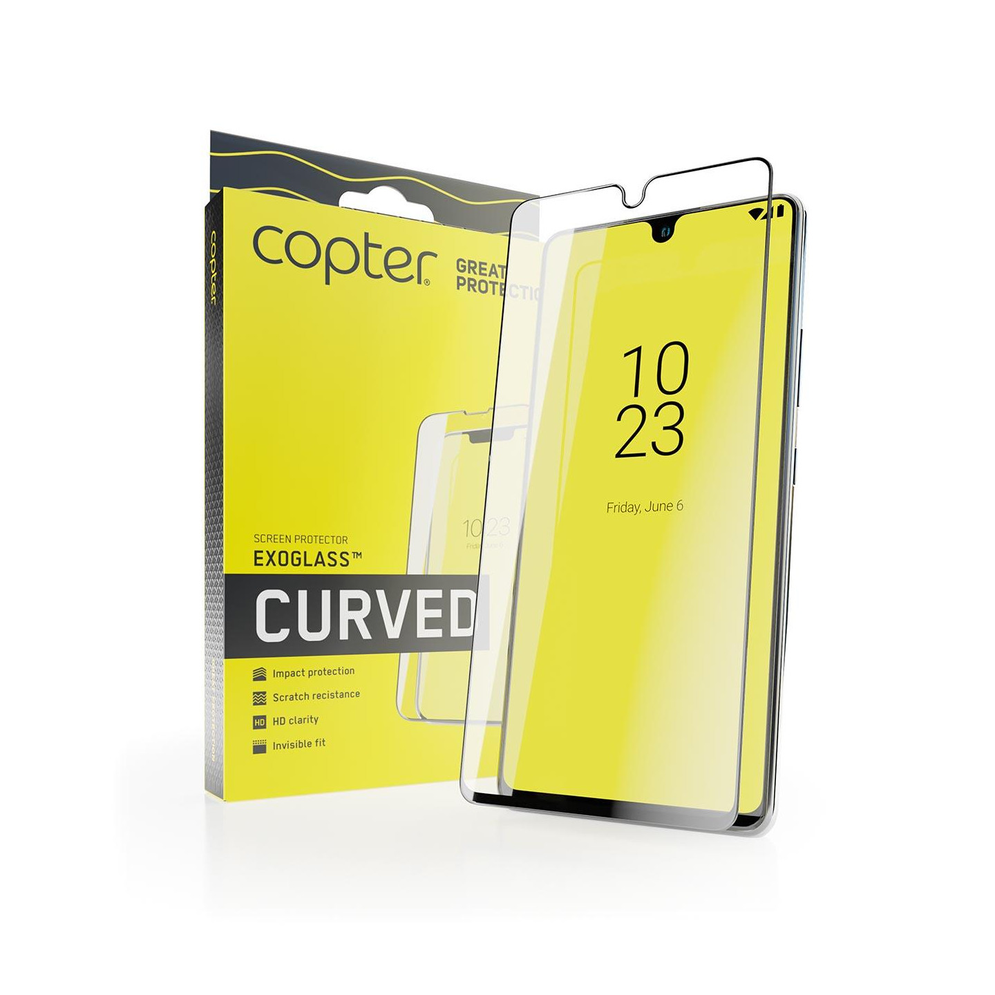 Copter Exoglass Buet Ramme iPhone 15 Pro Max - Sort Fuldlim