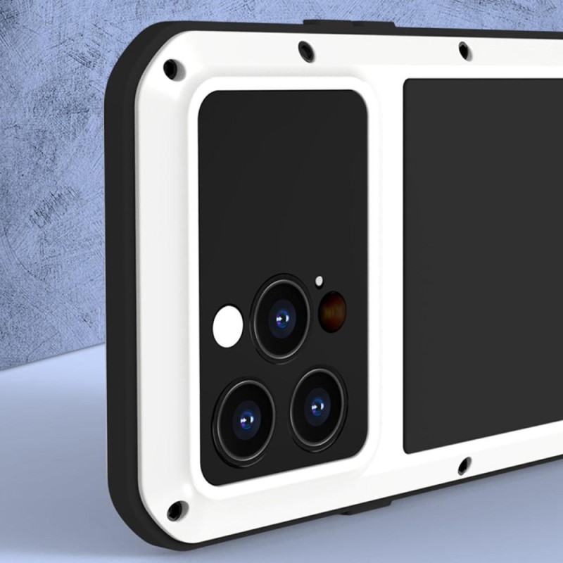 iPhone 14 Pro LOVE MEI Kraftig stødsikker etui metal+silikone+hærdet glas