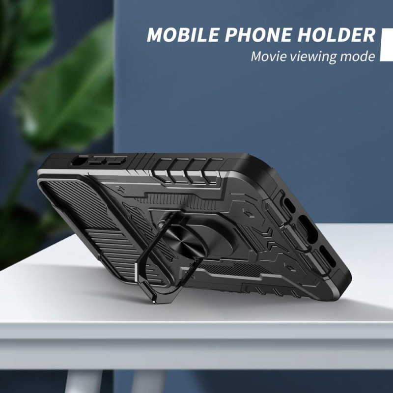 iPhone 14 Plus Hybrid - deksel med fingerring og kameradeksel+herdet glass