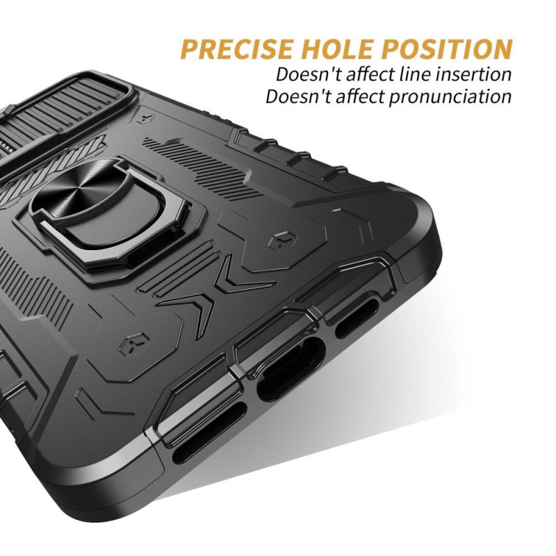 iPhone 14 Pro Hybrid - deksel med fingerring og kamerabeskyttelse+herdet glass