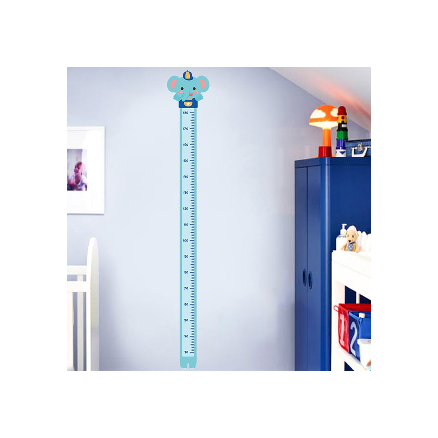 Measure Growing Length Wall Decal Growth Chart Wall Sticker - Elephant