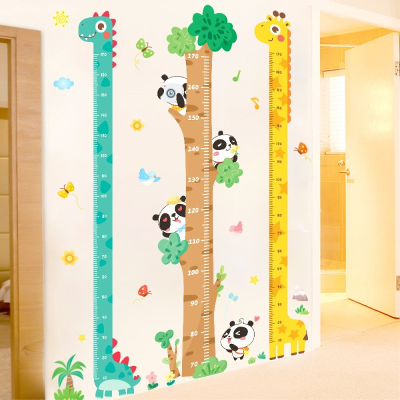 Measure Growing Length Wall Decal Growth Chart Wall Sticker - Elephant