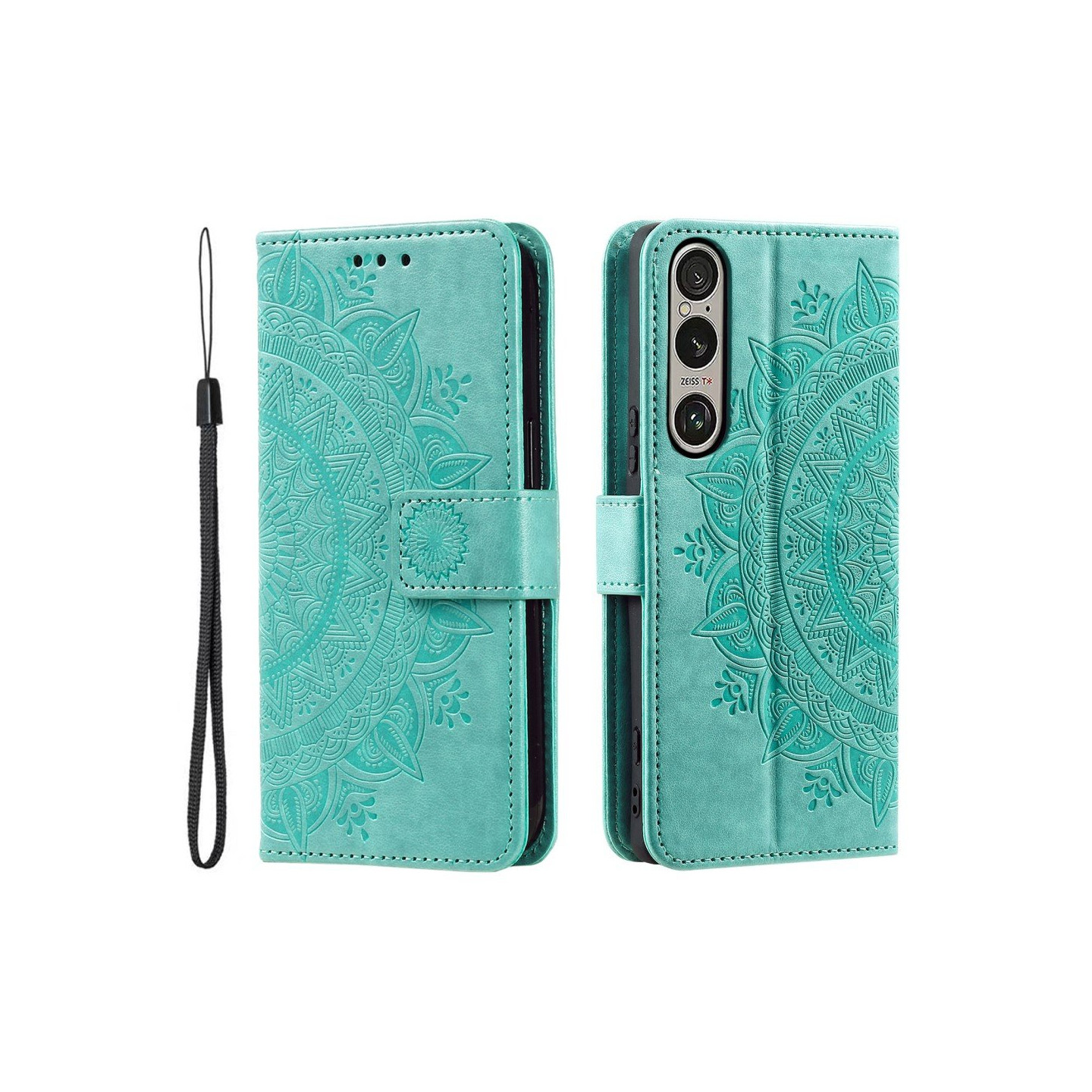 For Sony Xperia 1 VII Lommebok Deksel Shell Mandala Blomstermønster