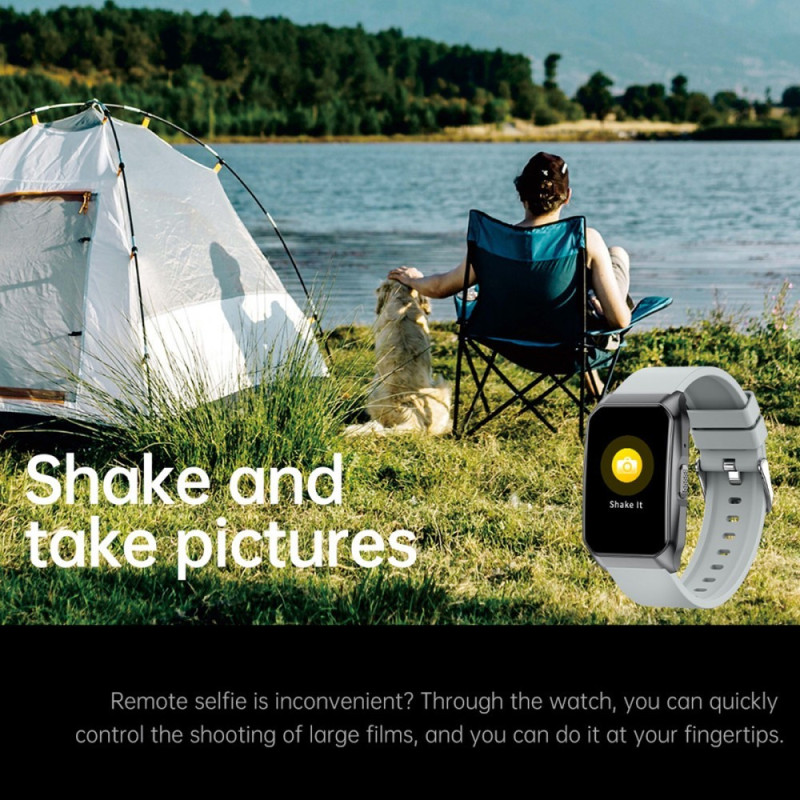 Smartklokke med Bluetooth-samtale Helsemonitor Fitnesstracker Smartklokke - Gul