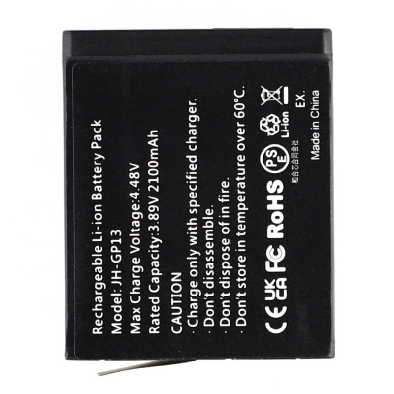 Batteri til GoPro Hero 13 3.89V 2100mAh JH-GP13 erstatningsbatteri