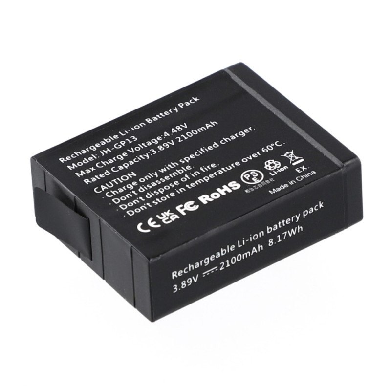 Batteri for GoPro Hero 13 3,89V 2100mAh JH-GP13 erstatningsbatteri