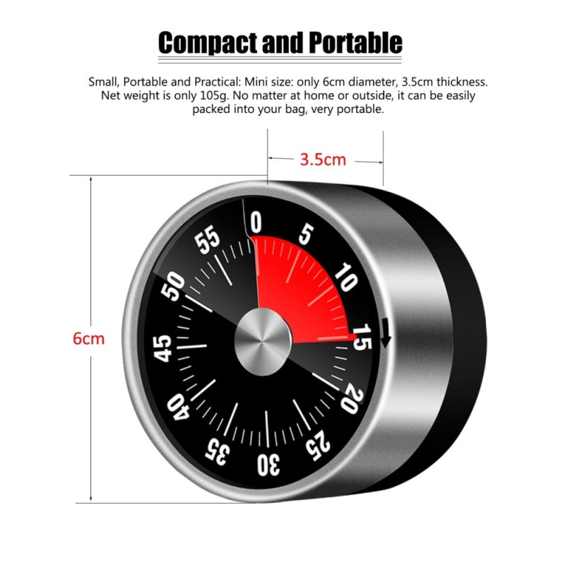 Kitchen timer Timer Magnetic mechanical for cooking time etc