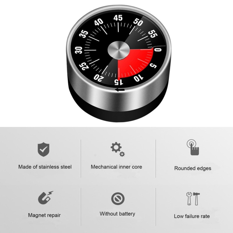 Kitchen timer Timer Magnetic mechanical for cooking time etc