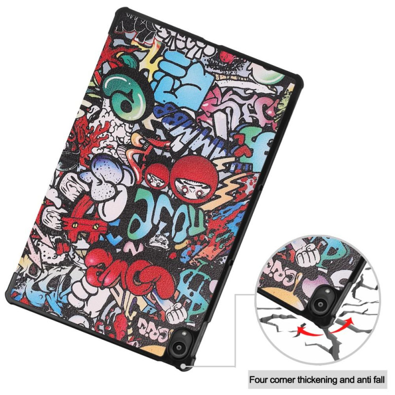 Trifoldbart deksel til Lenovo Tab P11 TB - J606F - Graffiti
