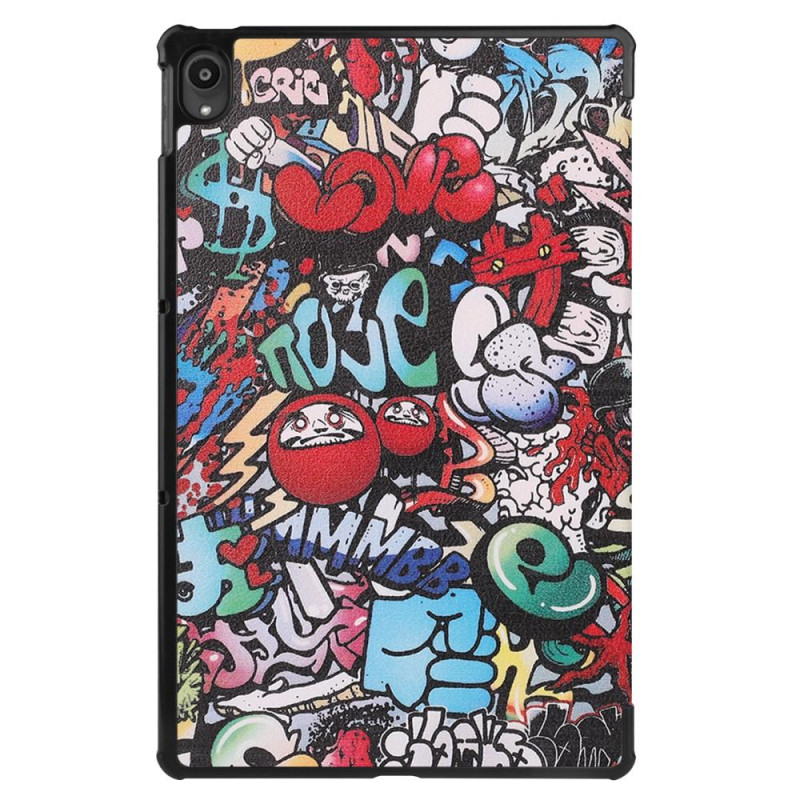 Trifoldbart cover til Lenovo Tab P11 TB - J606F - Graffiti