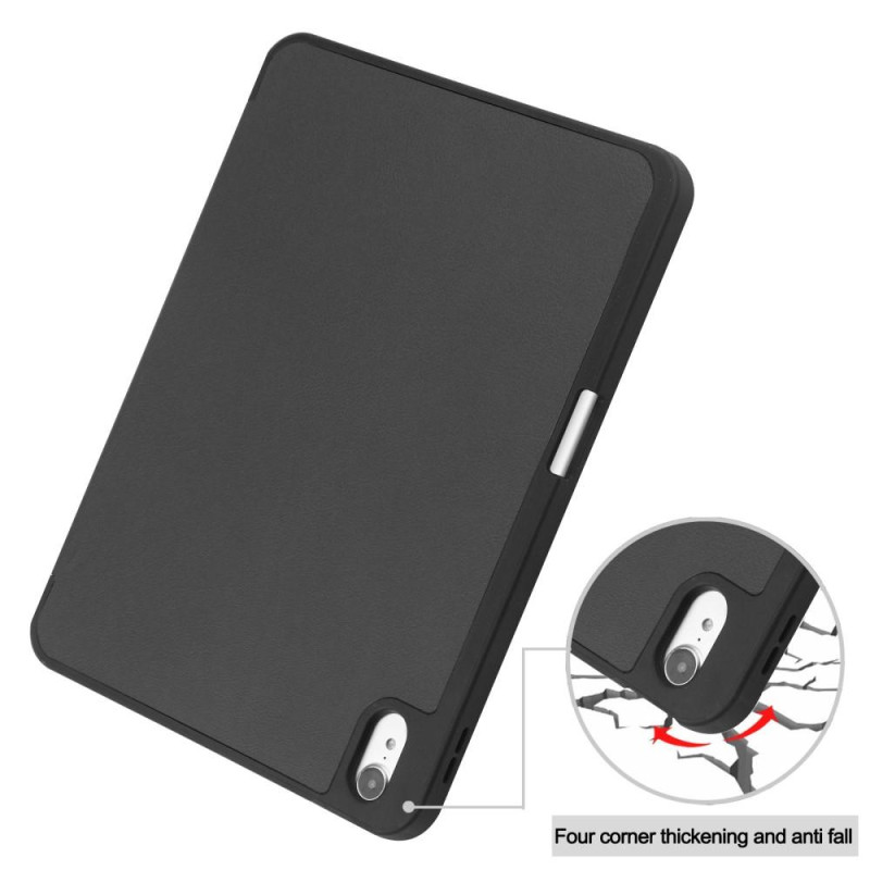 Tri - fold Stand Case for iPad 10.9 (2022) Tablet Cover Pen slot - Black