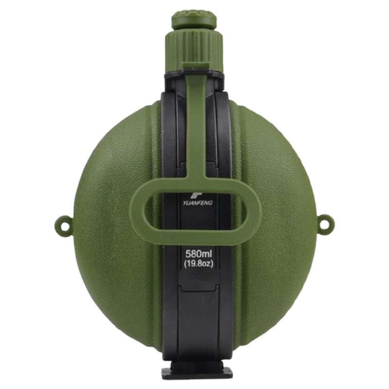 580 ml collapsible silicone water bottle with compass