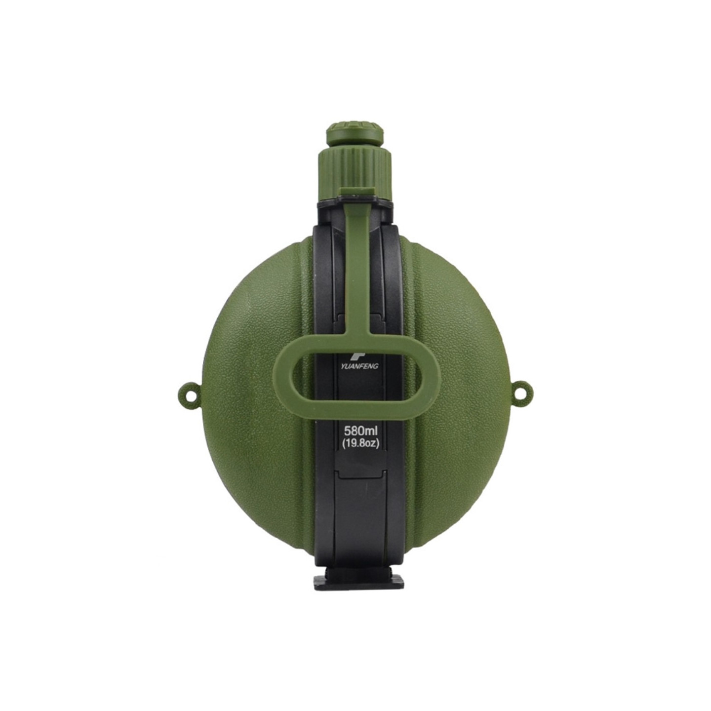 580 ml collapsible silicone water bottle with compass