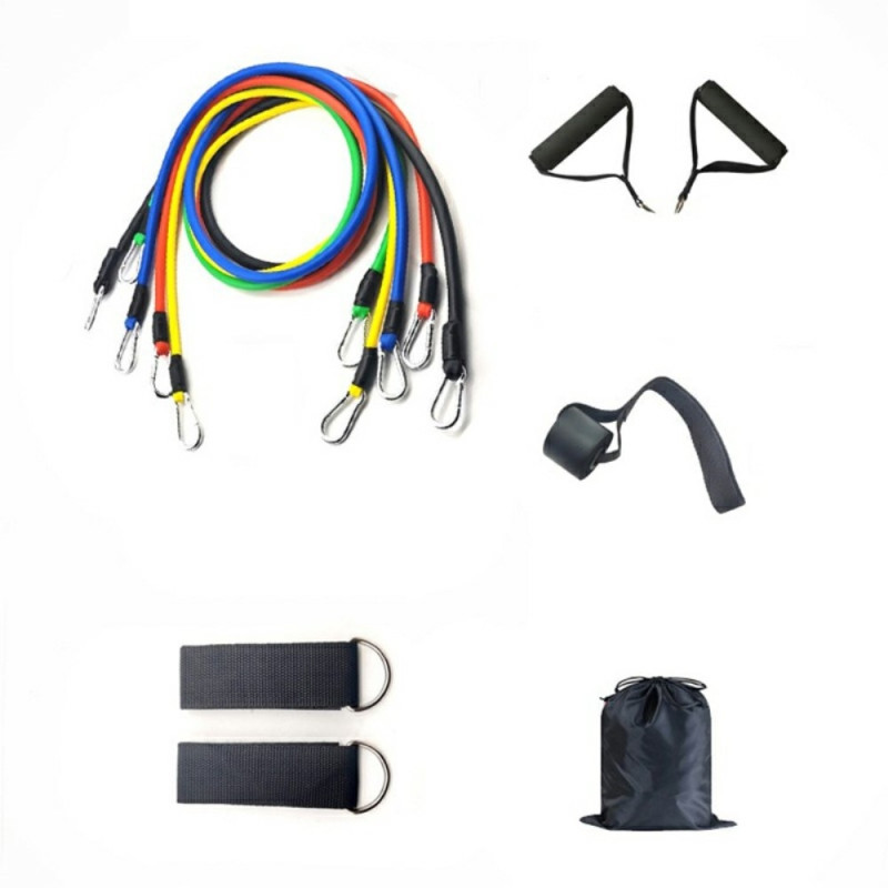 11pcs/set Fitness Resistance Bands Workout Home Gym Training