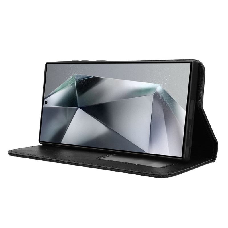 Wallet Stand Flip - telefonetui til Samsung Galaxy S24 Ultra - Sort