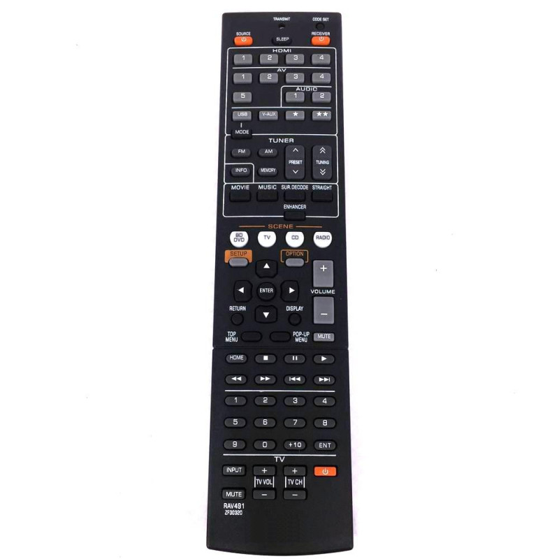 RAV491 ZF30320 TV fjernkontroll erstatning for Yamaha TV