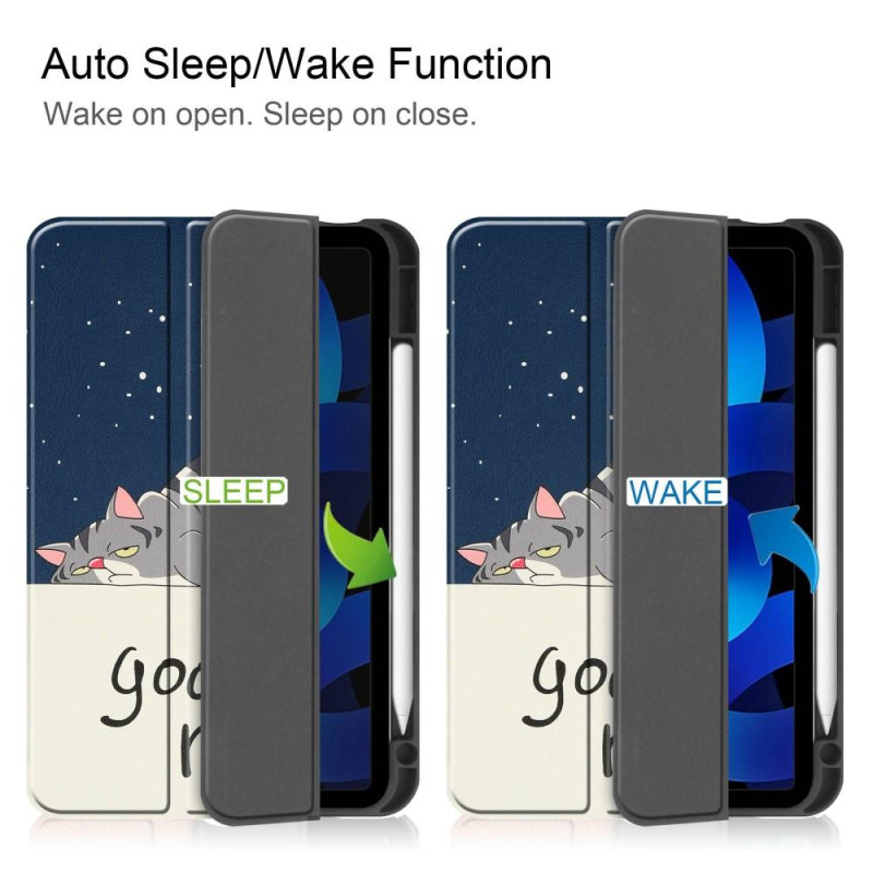 Tri - fold Stand Suojakuori - iPad 10.9 (2022) Tablet Kansi Pen Holder - Cat