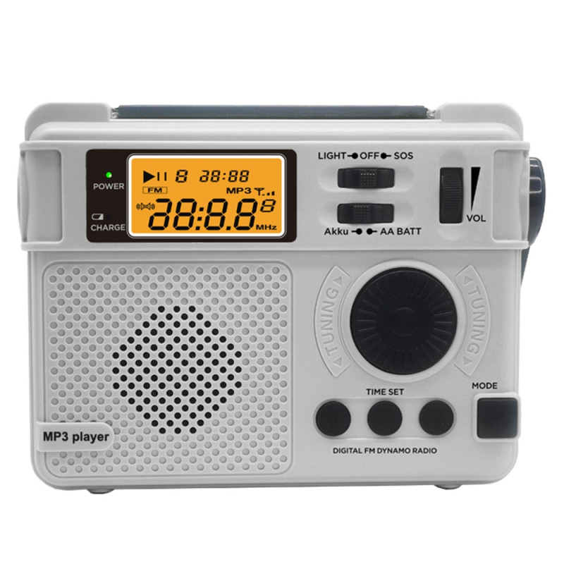 Emergency AM FM radio Bluetooth player Hand crank generator PowerBank