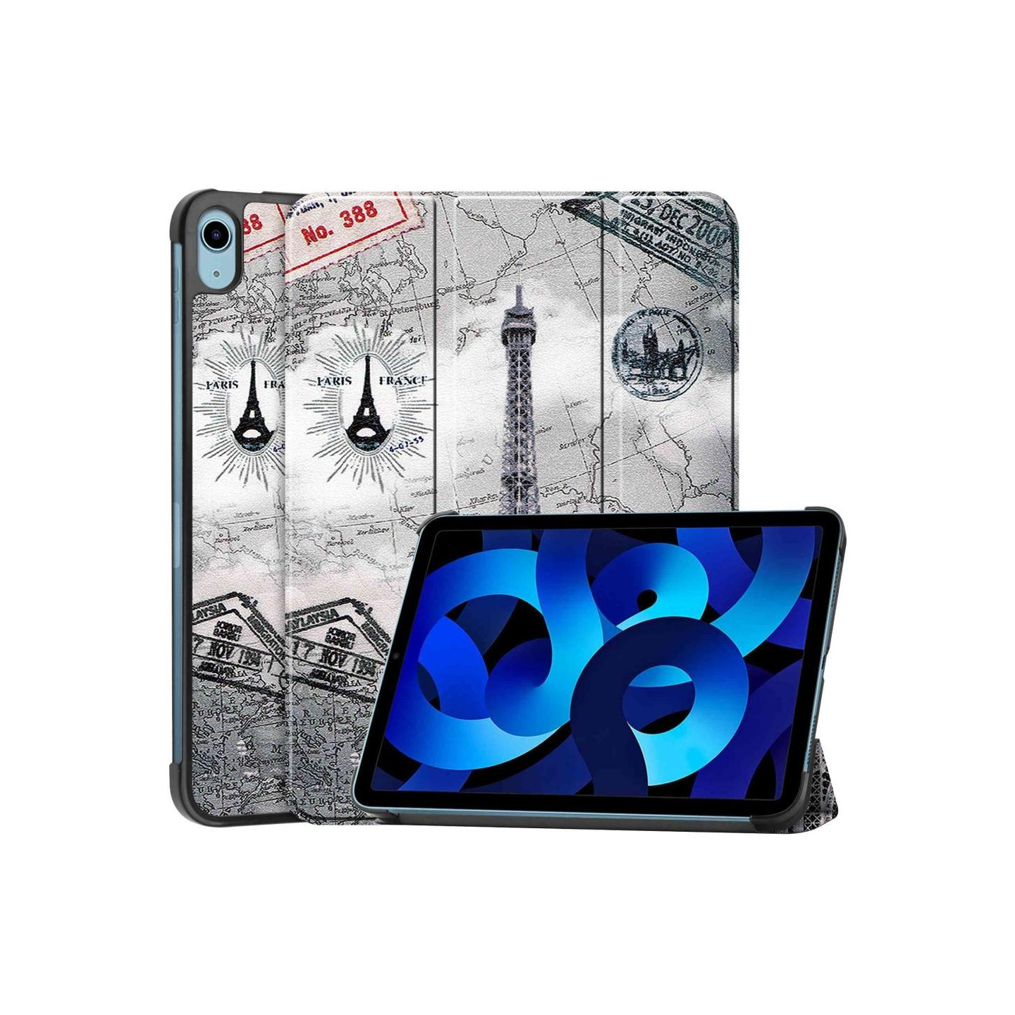 Apple iPad 10.9 2022 Trifoldbart deksel med smal passform - Kart