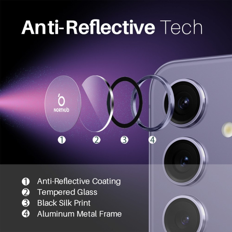 NORTHJO For Samsung Galaxy S25 Tempered Glass Camera Lens