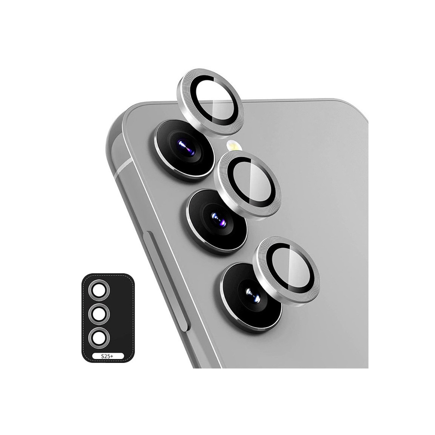 For Samsung Galaxy S25+ Camera Lens Protector ENKAY Metal Ring Lens Film