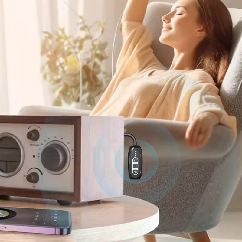 Bluetooth 5.4 Transmitter Receiver Low Latency 3.5mm Wireless Audio Adapter