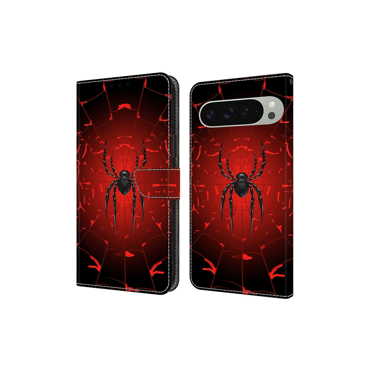 Til Google Pixel 10 Pro XL Pung Cover Mønsterprint PU-læder Flip Stand Mobilcover