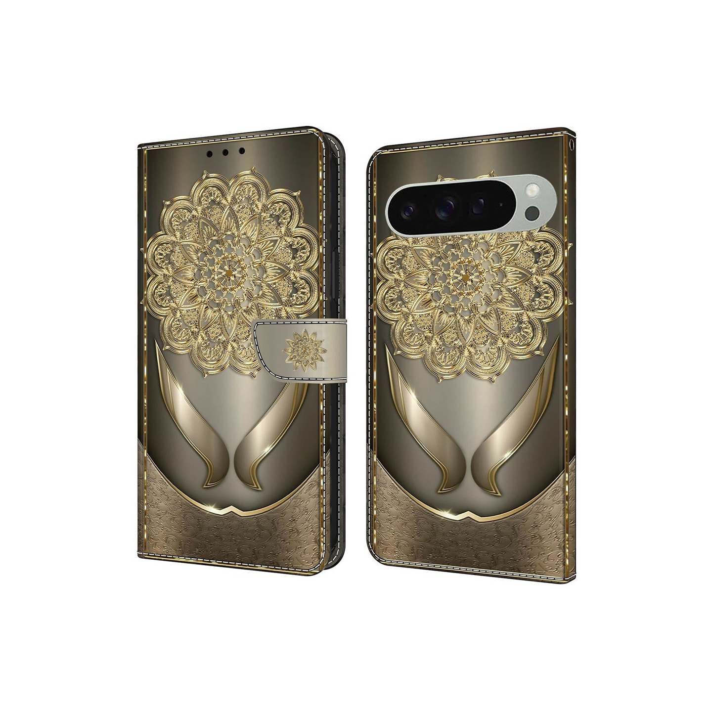 Google Pixel 10 Pro XL Lompakkokotelo Kuviopainettu PU-nahka Flip Teline Puhelinkotelo