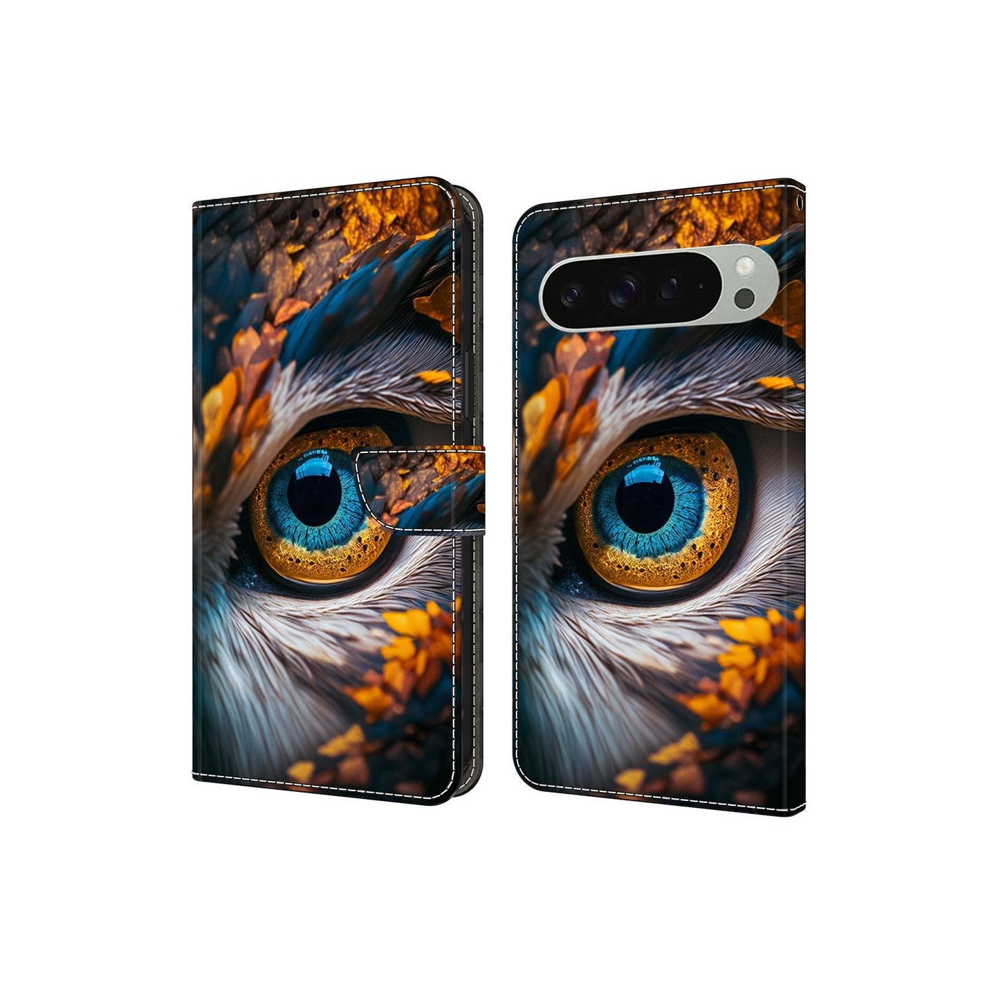 Til Google Pixel 10 Pro XL Pung Cover Mønsterprint PU-læder Flip Stand Mobilcover