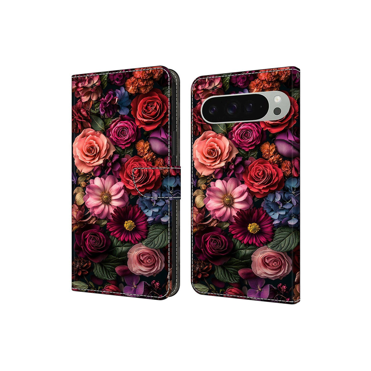 Til Google Pixel 10 Pro XL Pung Cover Mønsterprint PU-læder Flip Stand Mobilcover