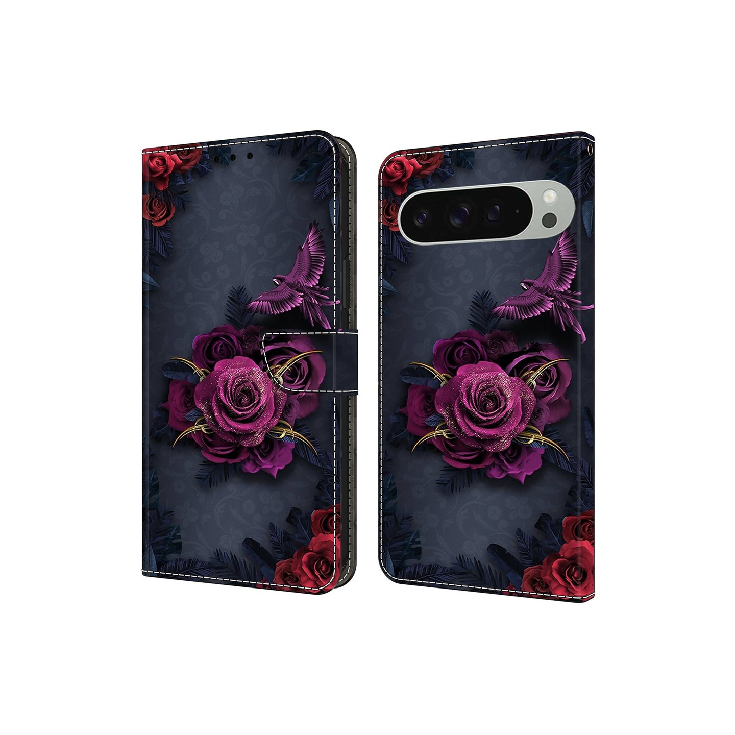 Til Google Pixel 10 Pro XL Pung Cover Mønsterprint PU-læder Flip Stand Mobilcover