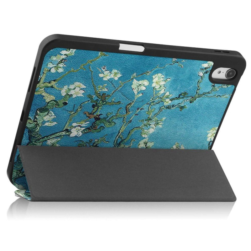 Tri - fold Stand Case for iPad 10.9 (2022) Tablet Cover Pen Holder - Blossom