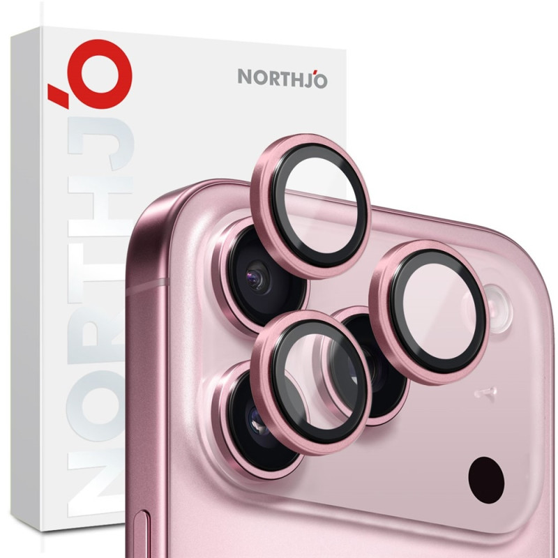 NORTHJO For iPhone 17 Pro Max / iPhone 17 Pro Kameralinsebeskytter Herdet Glass Metallring