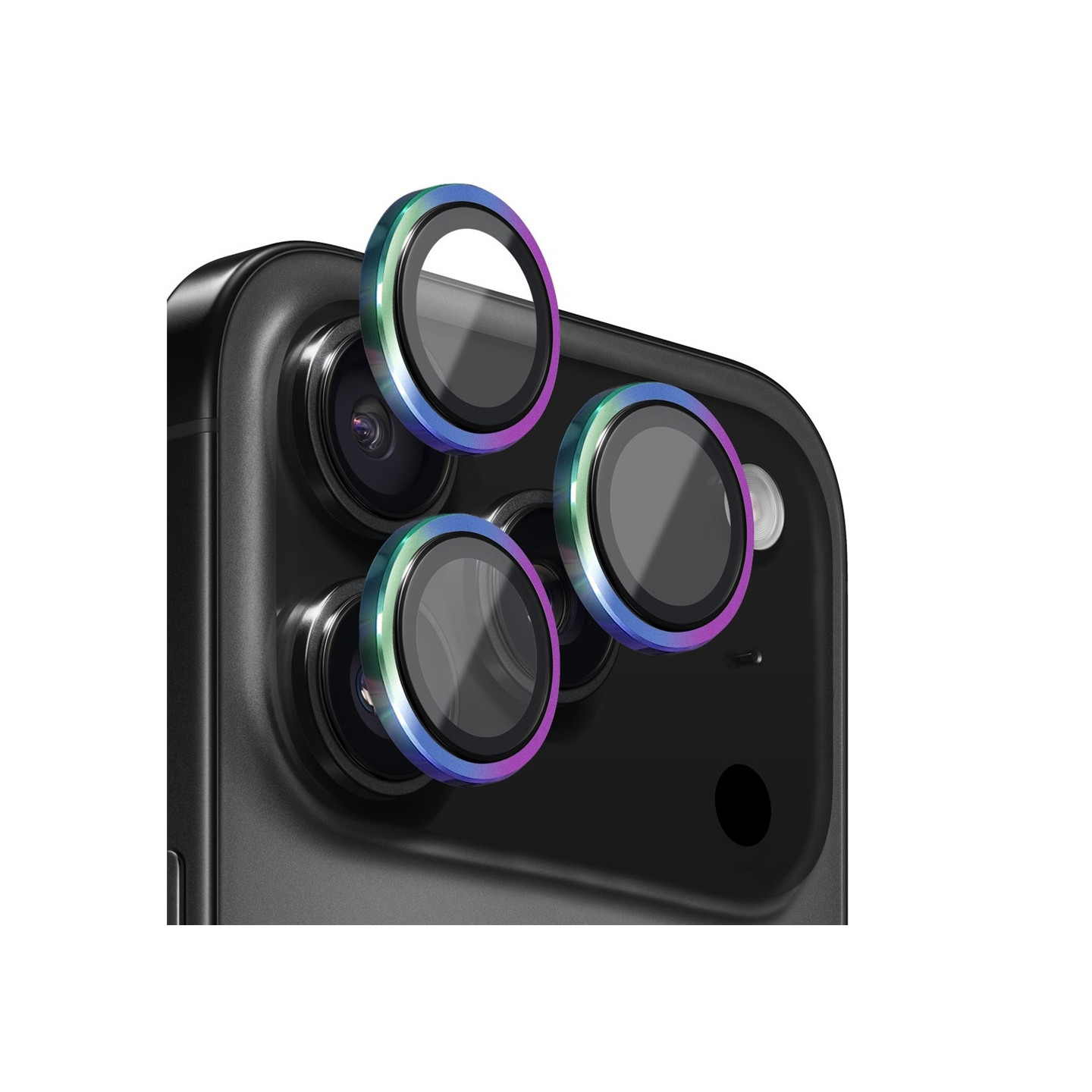 NORTHJO For iPhone 17 Pro Max / iPhone 17 Pro Camera Lens Protector Tempered Glass Metal Ring