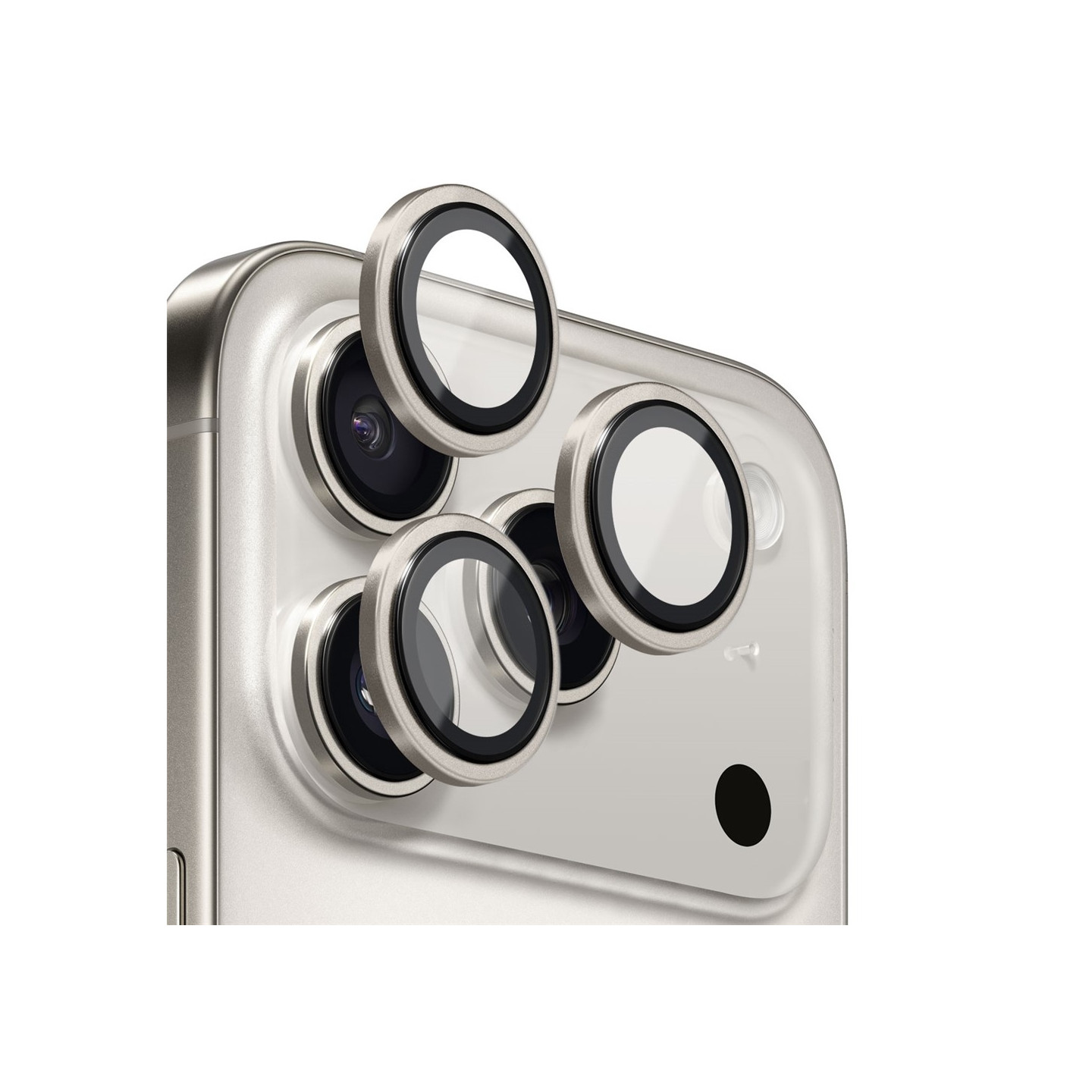 NORTHJO For iPhone 17 Pro Max / iPhone 17 Pro Camera Lens Protector Tempered Glass Metal Ring