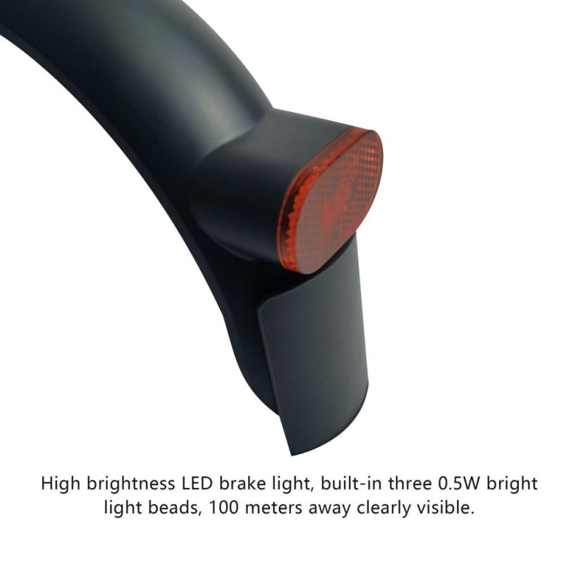 Bageste mudderbeskyttelsesfender med brudlys/lampe til Xiaomi M365 PRO 2 Scooter