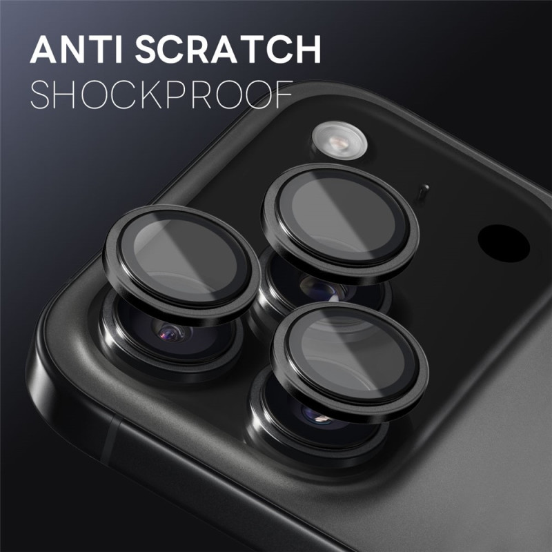 NORTHJO iPhone 17 Pro Max / iPhone 17 Pro Kameralinssin Suojus Karkaistu Lasi Metallirengas