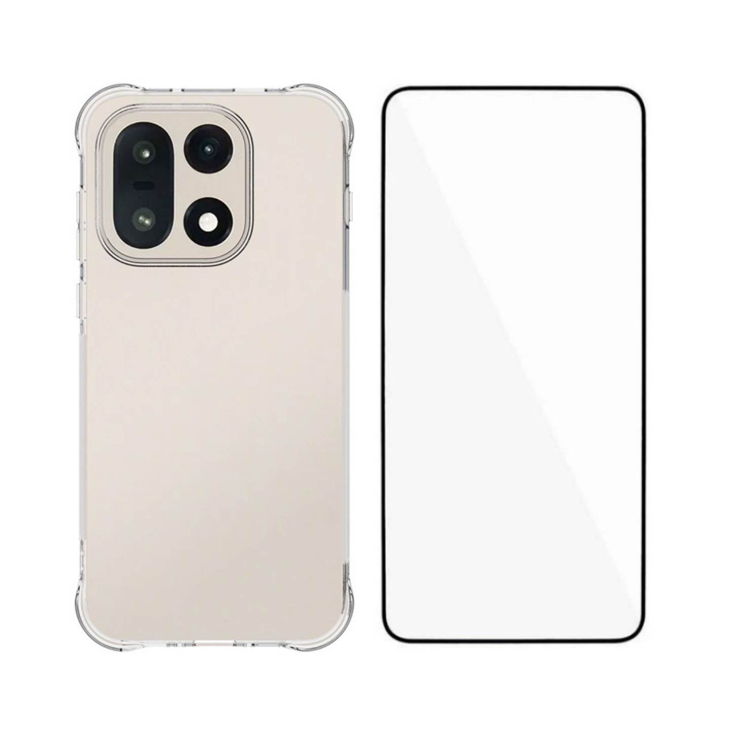 For OnePlus 15 5G Case TPU Phone Cover with Tempered Glass Protector