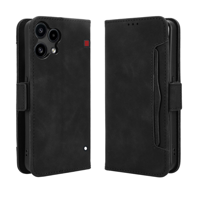 Wallet case for Nothing Phone (3a) Lite 5G with multiple card slots - Black