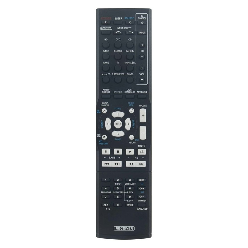 Remote Control Replacement for AXD7660 For Pioneer AV Receiver Stereo System