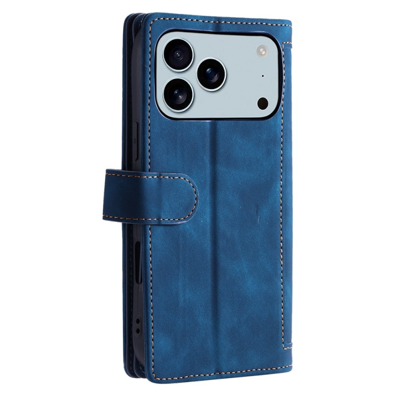 Til iPhone 17 Pro Max Etui med Lynlåslomme og 9 Kortlommer