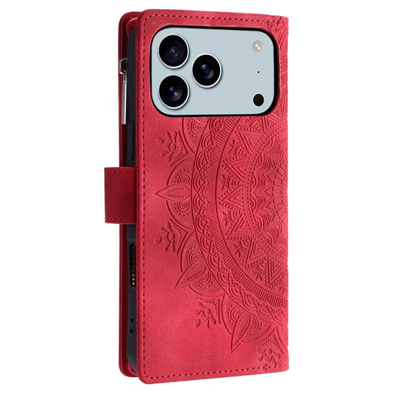 Lommeboketui kompatibelt med iPhone 17 Pro Max deksel etui mandala blomstermønster