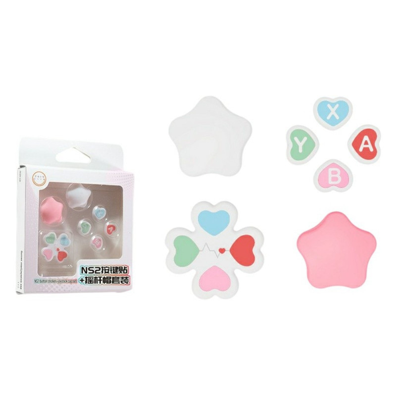 Kompatibel med Nintendo Switch 2 7 stk. D-pad-knapp ABXY-klistremerke - Flerfarget