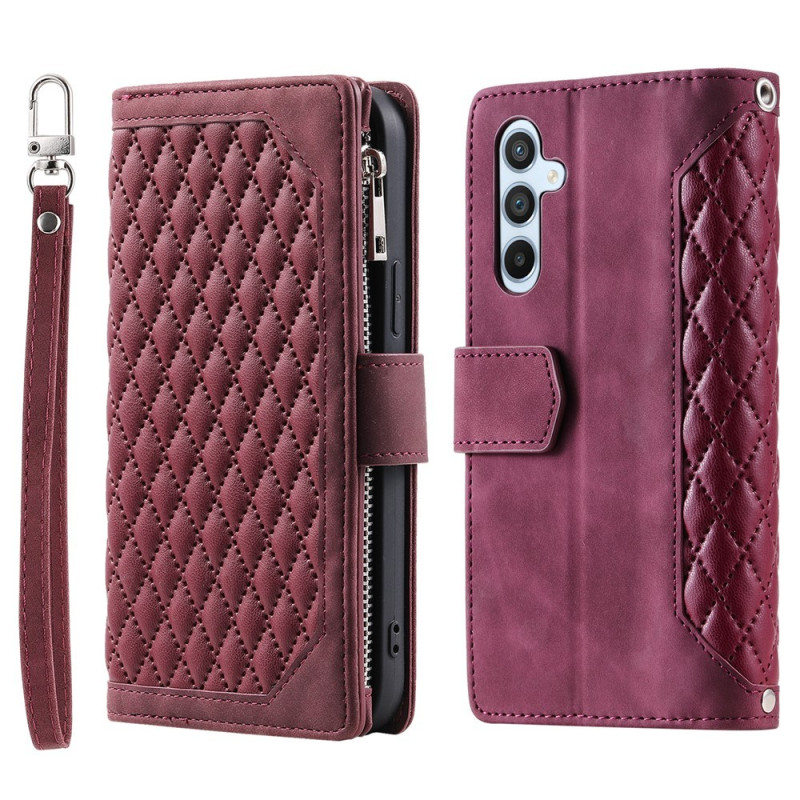 For Samsung Galaxy A17 5G / A26 5G Zipper Wallet Case Rhombus Phone Cover