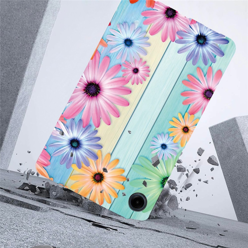 For Samsung Galaxy Tab A11 / A9 Case Pattern Printing Slim TPU Protective Tablet Cover Sunflower