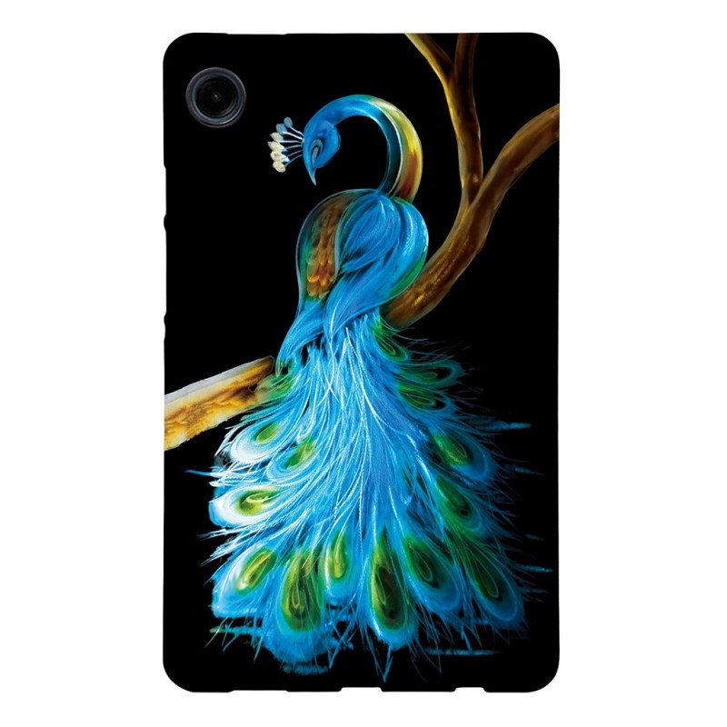 For Samsung Galaxy Tab A11 / A9 Case Pattern Printing Slim TPU Protective Tablet Cover Peacock