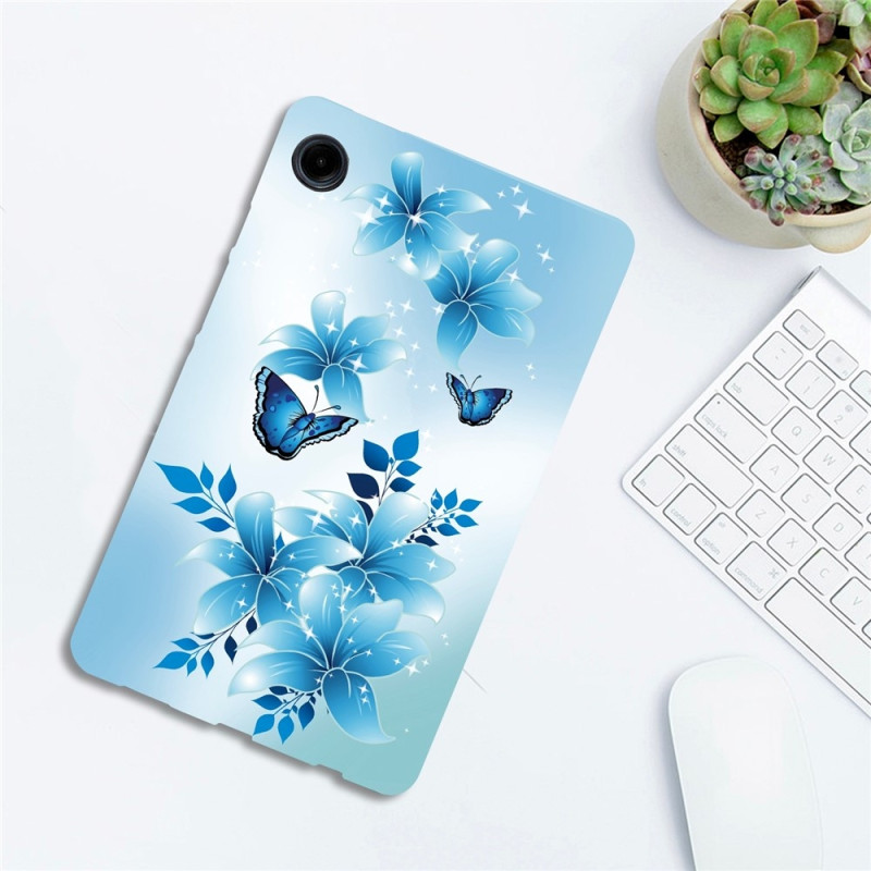 For Samsung Galaxy Tab A11 / A9 Etui Mønstertrykk Slankt TPU Beskyttende Nettbrettetui Butterfly