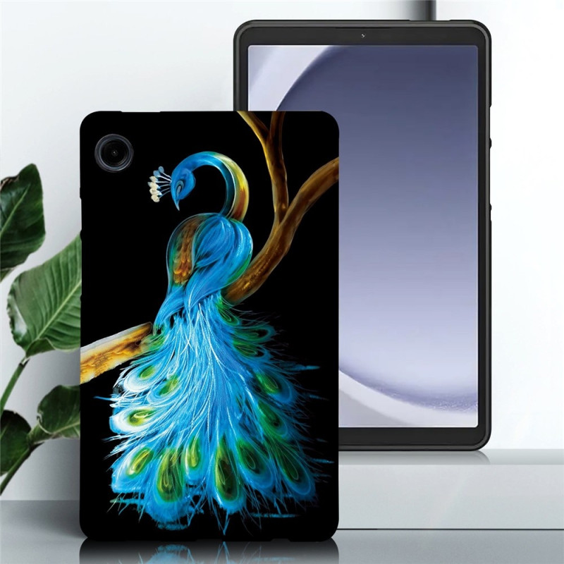 Samsung Galaxy Tab A11 / A9 Suojakotelo Kuviopainatus Ohut TPU Tablettisuojus Peacock