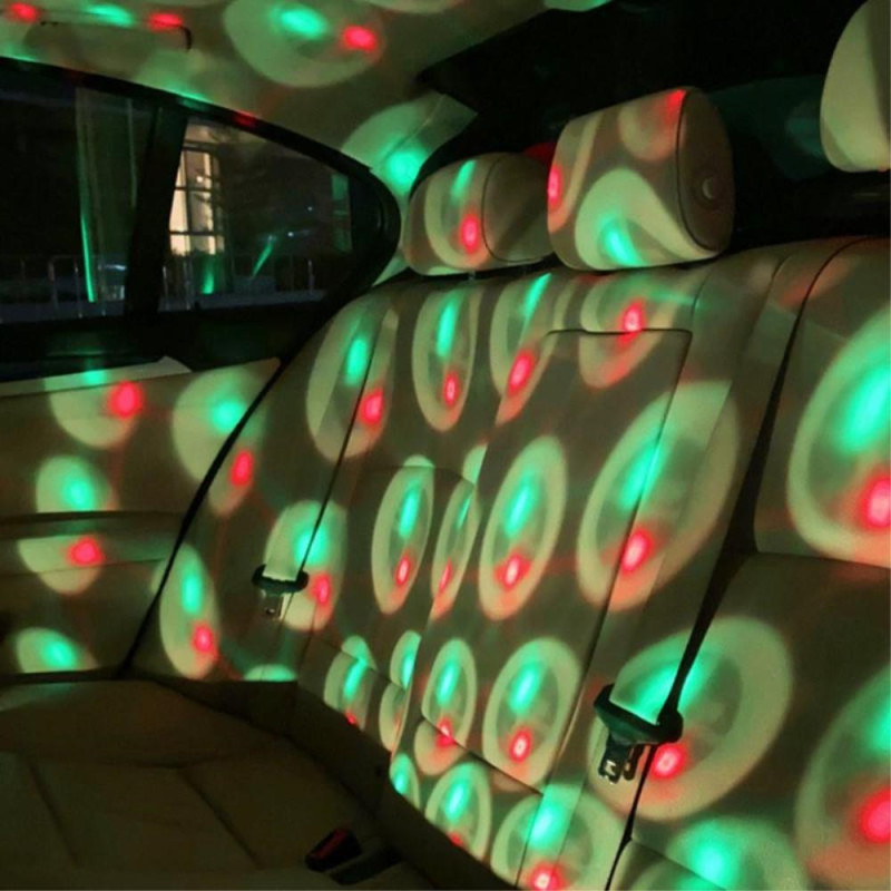 Car Roof Night Light LED Atmosphere Lamp Disco Discoball Party Many Colours
